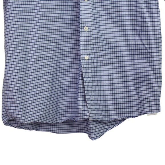 L.L Bean Men’s Button Down Blue Plaid Short Sleeve Shirt - Picture 5 of 7